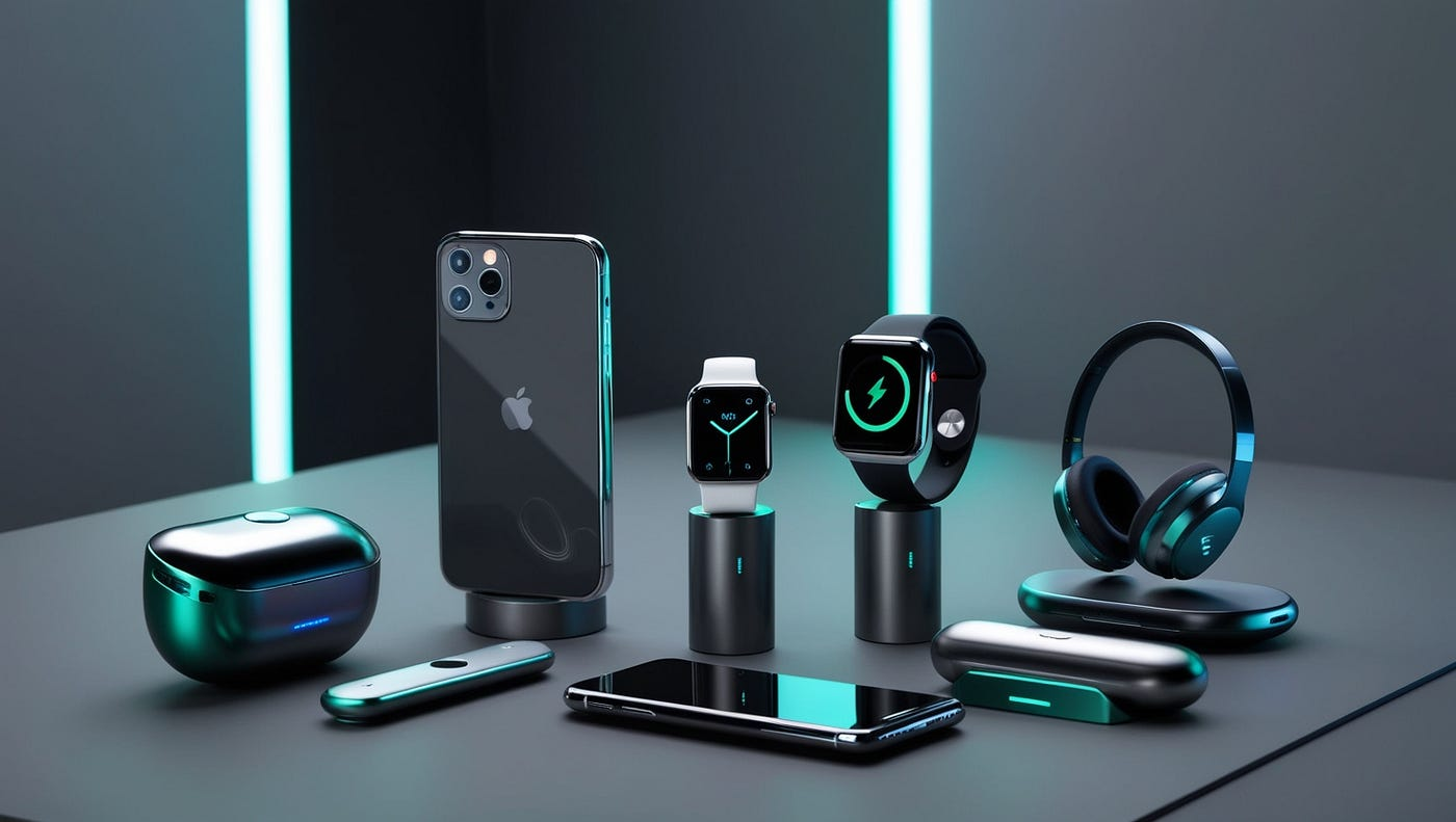 A collection of modern custom gadgets, mechanical keyboards, and desk equipment setups